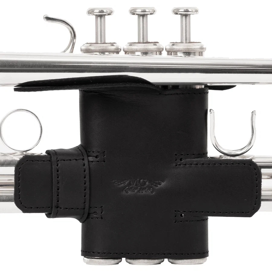 Protector de pistones XL de cuero italiano premium para trompeta