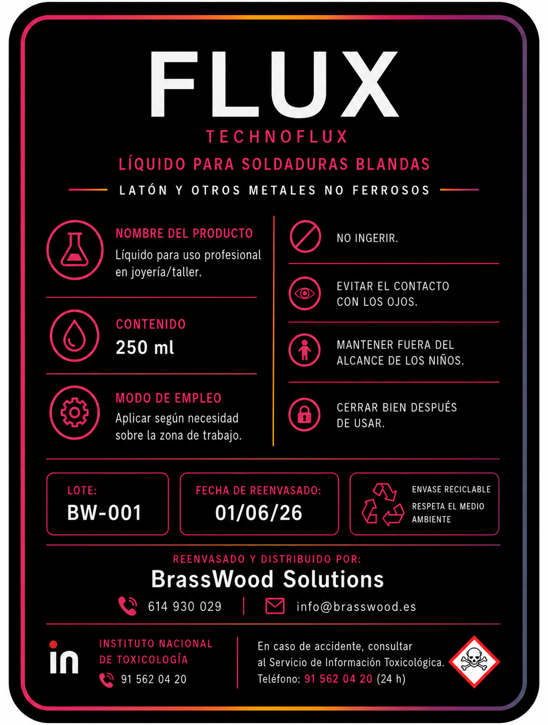 Flux para soldaduras blandas