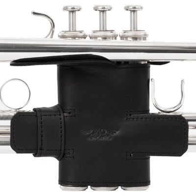 Protector de pistones XL de cuero italiano premium para trompeta